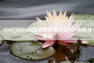 襄垣中国消防救援学院2019录取分数线