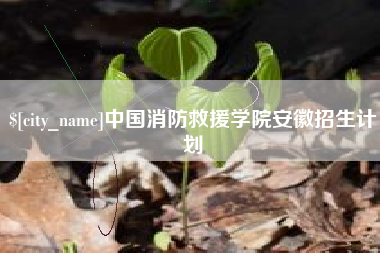 襄垣中国消防救援学院安徽招生计划
