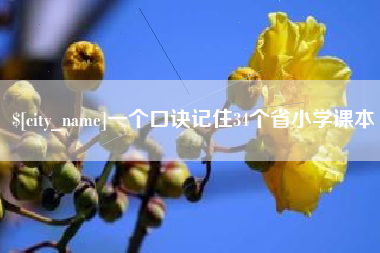 襄垣一个口诀记住34个省小学课本