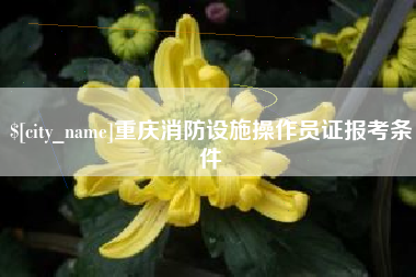 襄垣重庆消防设施操作员证报考条件