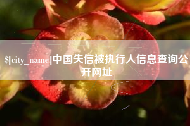 襄垣中国失信被执行人信息查询公开网址