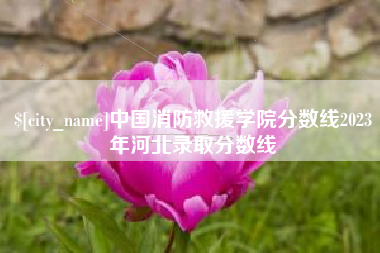 襄垣中国消防救援学院分数线2023年河北录取分数线
