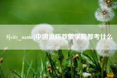 襄垣中国消防救援学院都考什么