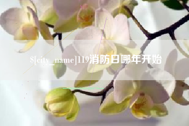 襄垣119消防日哪年开始
