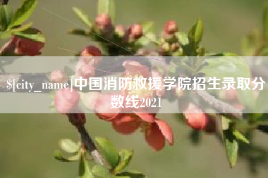 襄垣中国消防救援学院招生录取分数线2021
