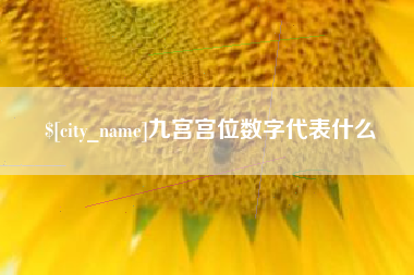 襄垣九宫宫位数字代表什么