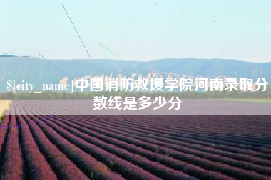 襄垣中国消防救援学院河南录取分数线是多少分