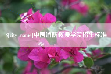 襄垣中国消防救援学院招生标准