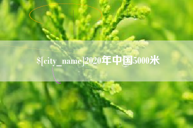 襄垣2020年中国5000米