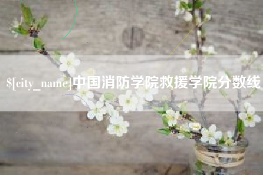 襄垣中国消防学院救援学院分数线